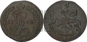 Денга 1792 года КМ (КМ, Сузунский монетный двор)