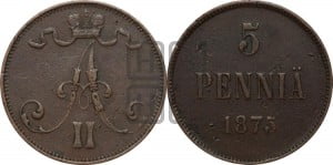 5 пенни 1875 года