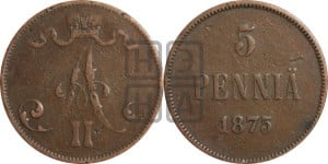 5 пенни 1875 года