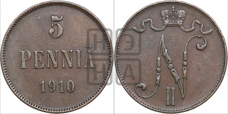 5 пенни 1910 года