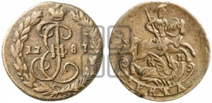 Денга 1787 года КМ (КМ, Сузунский монетный двор)