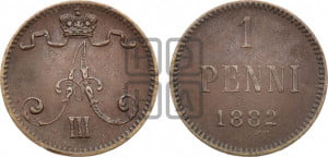 1 пенни 1882 года