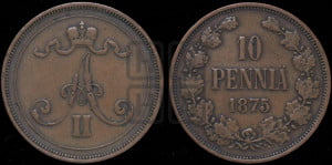 10 пенни 1875 года