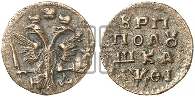 Полушка 1719 года (НД, все разновидности без отметки редкости)
