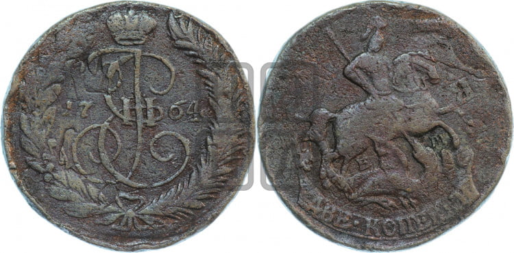 2 копейки 1764 года (ЕМ, Екатеринбургский монетный двор)