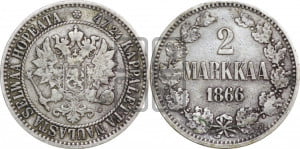 2 марки 1866 года S