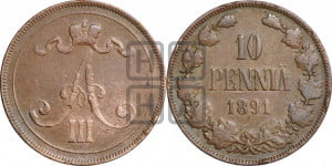 10 пенни 1891 года