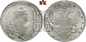 1 рубль 1738 года (московский тип)