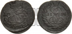 Полушка 1786 года КМ (КМ, Сузунский монетный двор)