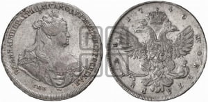 1 рубль 1740 года СПБ (петербургский тип)