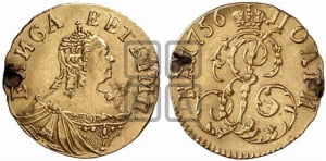 Полтина 1756 года (для дворцового обихода)