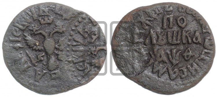 Полушка 1709 года (все разновидности с редкостью R1)