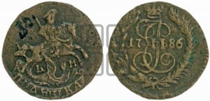 Полушка 1786 года КМ (КМ, Сузунский монетный двор)