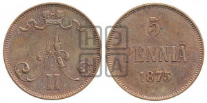 5 пенни 1875 года