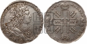 1 рубль 1727 года (московский тип, гурт надпись)