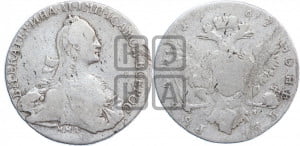 1 рубль 1767 года ММД/EI ( MMД, без шарфа на шее)