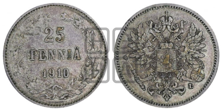 25 пенни 1910 года