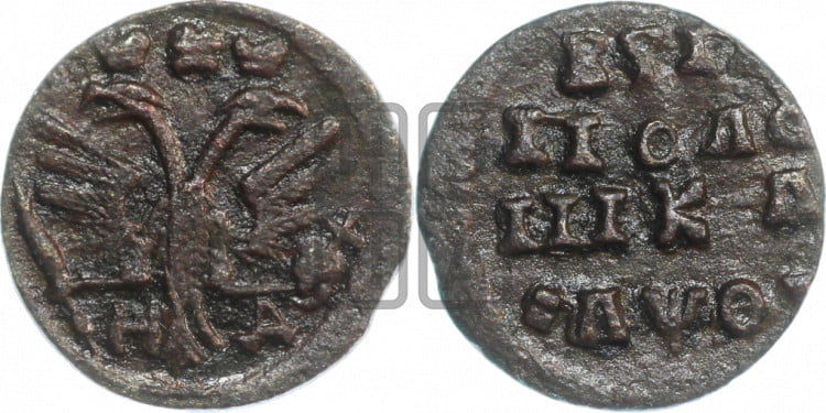 Полушка 1719 года (НД, все разновидности с редкостью R-R1)