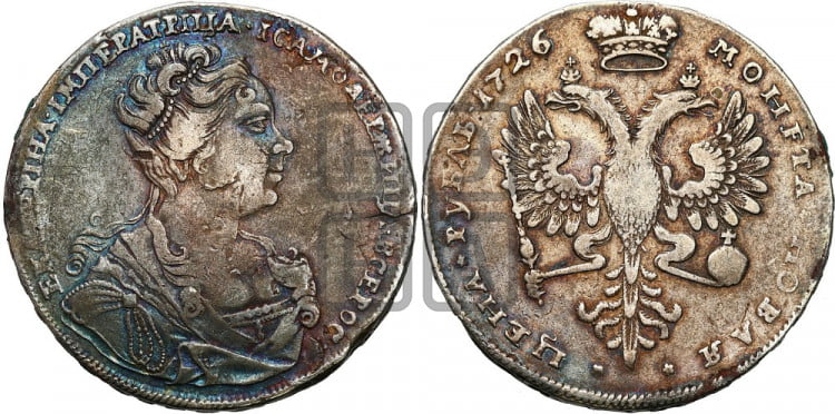 1 рубль 1726 года (Портрет вправо, Московский тип)