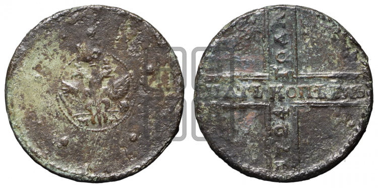 5 копеек 1724 года (”Крестовик”, со знаком монетного двора МД)