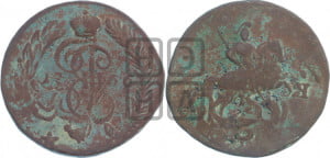 1 копейка 1766 года СПМ (СПМ, Санкт-Петербургский монетный двор)