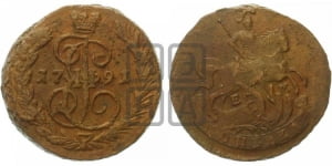 1 копейка 1791 года ЕМ (ЕМ, Екатеринбургский монетный двор)