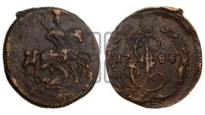 Денга 1786 года ЕМ (ЕМ, Екатеринбургский монетный двор)