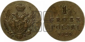 1 грош 1829 года FH. Новодел.