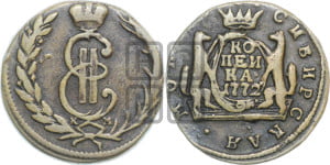 1 копейка 1772 года КМ (для Сибири)