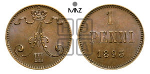 1 пенни 1893 года