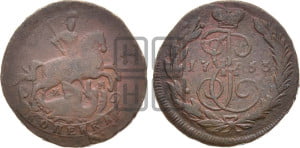 1 копейка 1763 года ММ (ММ или без букв, Красный  монетный двор)