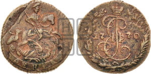 Денга 1770 года ЕМ (ЕМ, Екатеринбургский монетный двор)