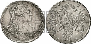 Полтина 1734 года (тип 1735 года, с кулоном на груди)