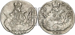 5 копеек 1756 года СПБ (кружок большого формата)
