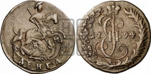 Денга 1794 года КМ (КМ, Сузунский монетный двор)