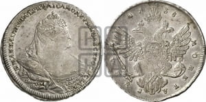1 рубль 1738 года (московский тип)