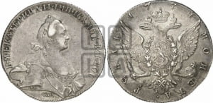 1 рубль 1772 года СПБ/ЯЧ ( СПБ, без шарфа на шее)