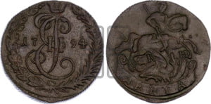 Денга 1794 года КМ (КМ, Сузунский монетный двор)