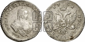 Полуполтинник 1751 года ММД