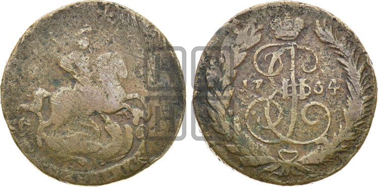 2 копейки 1764 года (ЕМ, Екатеринбургский монетный двор)