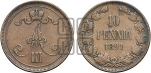 10 пенни 1891 года