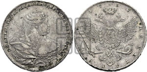 1 рубль 1737 года (московский тип, петербургский орел)