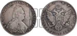 1 рубль 1787 года СПБ/ЯА (новый тип)