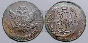 5 копеек 1765 года ММ (ММ, Красный  монетный двор)