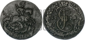 Денга 1792 года КМ (КМ, Сузунский монетный двор)