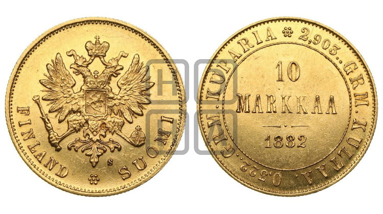 10 марок 1882 года