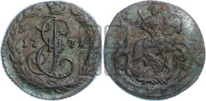 Денга 1771 года ЕМ (ЕМ, Екатеринбургский монетный двор)