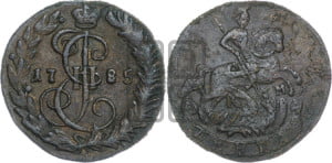 Денга 1785 года КМ (КМ, Сузунский монетный двор)