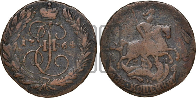 2 копейки 1764 года (ММ, Красный  монетный двор)