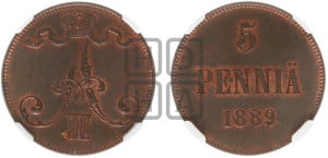 5 пенни 1889 года